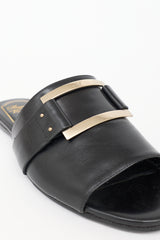 Roger Vivier Leather Buckle Slide