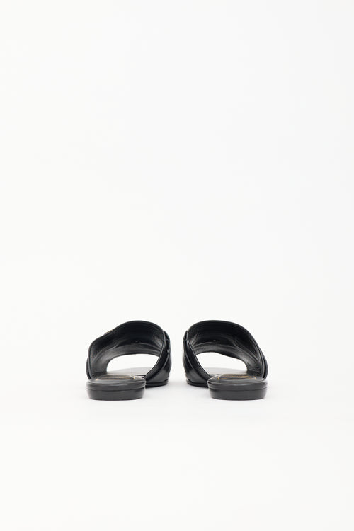 Roger Vivier Leather Buckle Slide