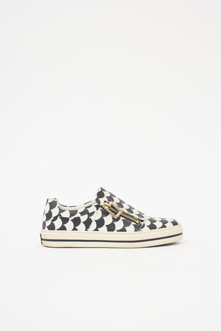 Roger Vivier Leather Printed Zip Sneaker