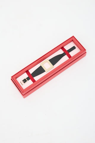 Roger Vivier Leather Très Vivier Bracelet