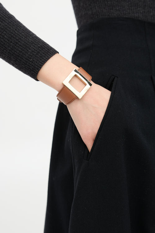 Roger Vivier Leather Très Vivier Bracelet