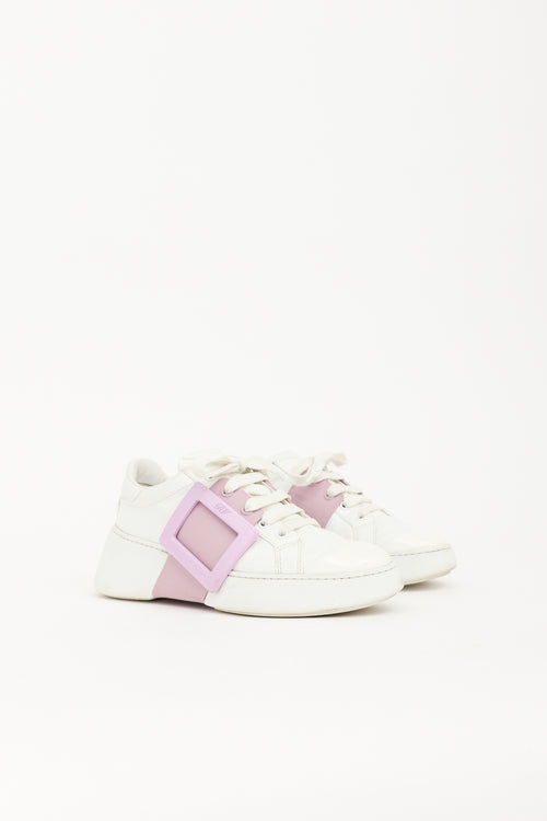 Roger Vivier Leather Viv Skate Sneaker