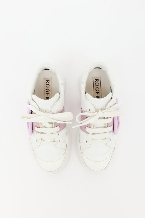 Roger Vivier Leather Viv Skate Sneaker