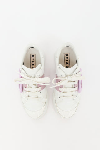 Roger Vivier Leather Viv Skate Sneaker
