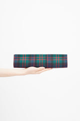 Roger Vivier Multi Plaid Pilgrim Buckle Tube Clutch