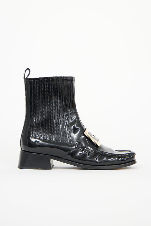 Roger Vivier Patent Leather Preppy Viv' Boot