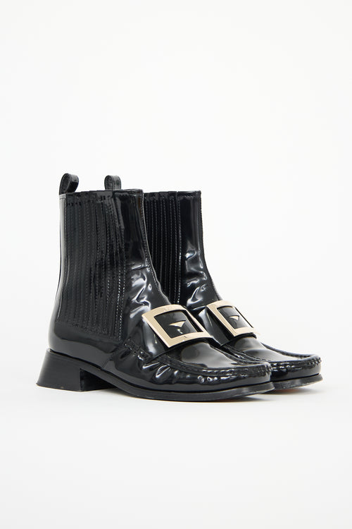 Roger Vivier Patent Leather Preppy Viv' Boot