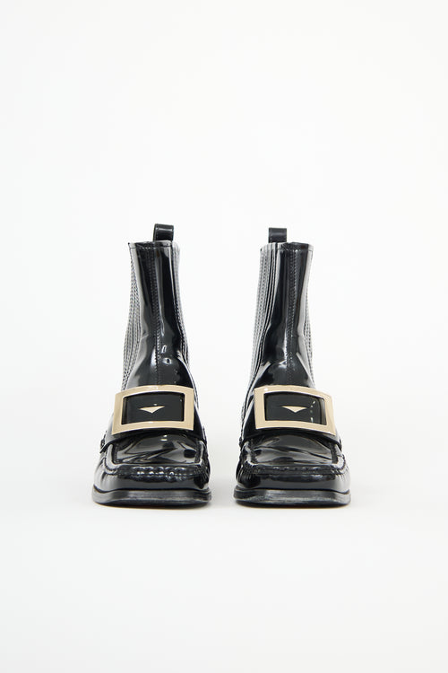 Roger Vivier Patent Leather Preppy Viv' Boot