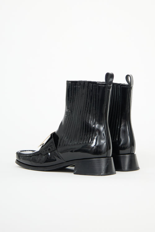 Roger Vivier Patent Leather Preppy Viv' Boot