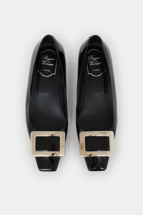 Roger Vivier Patent Leather Trompette Flat