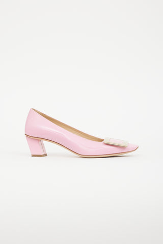 Roger Vivier Pink & Gold Patent Belle Vivier Heel