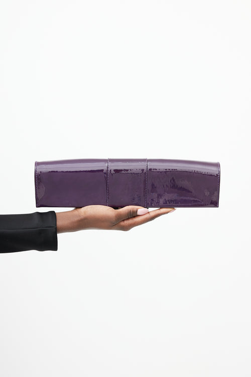 Roger Vivier Purple Patent Leather Clutch