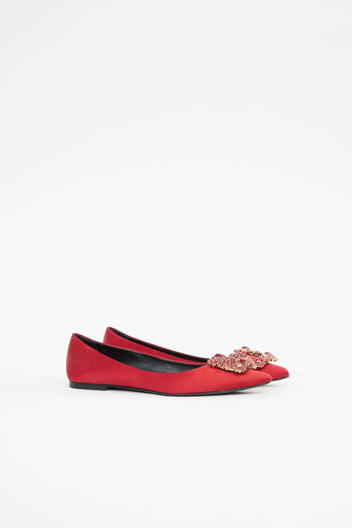 Roger Vivier Floral Strass Flat