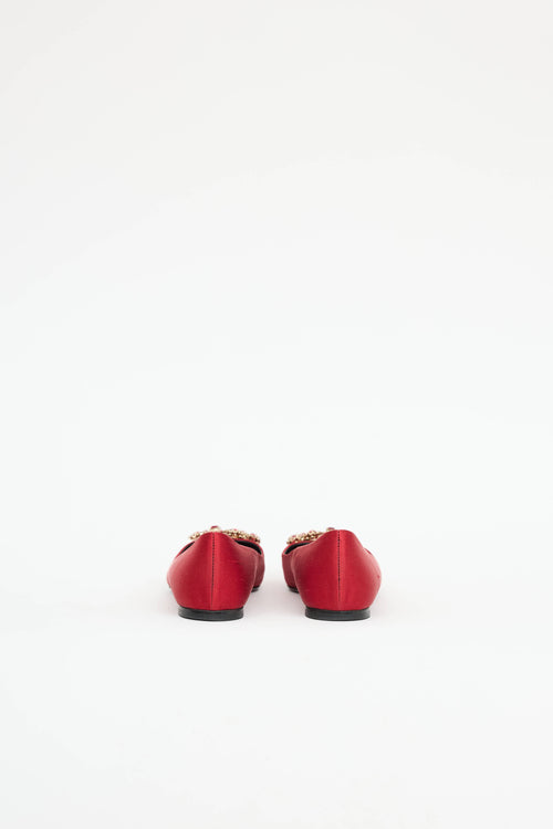 Roger Vivier Floral Strass Flat