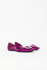 Roger Vivier Satin Buckle D'Orsay Flat