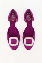 Roger Vivier Satin Buckle D'Orsay Flat