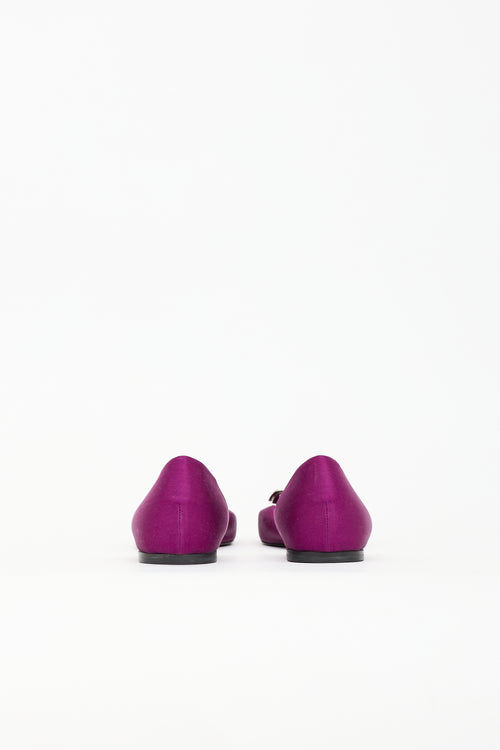 Roger Vivier Satin Buckle D'Orsay Flat