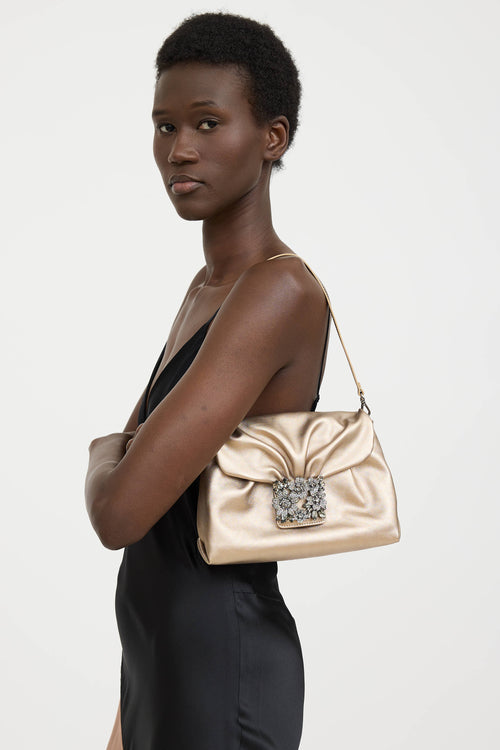 Roger VivierLeather Met Efflorescence Crystal Bag