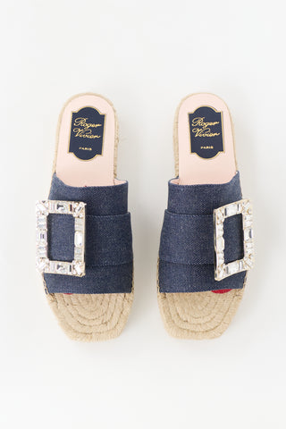 Roger Vivier Strass Buckle Slide