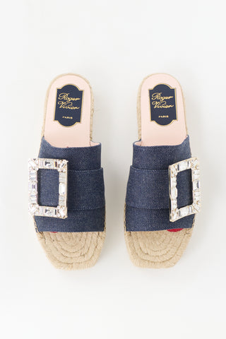Roger Vivier Strass Buckle Slide