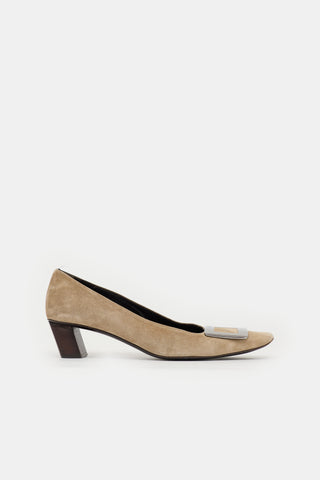 Roger Vivier Suede Belle Vivier  Pump