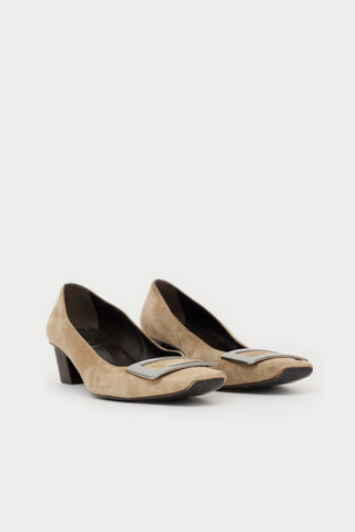 Roger Vivier Suede Belle Vivier  Pump