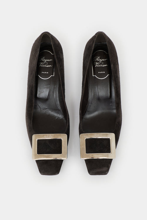 Roger Vivier Suede Belle Vivier  Pump