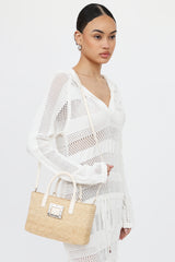 Roger Vivier Viv Skate Raffia Bag
