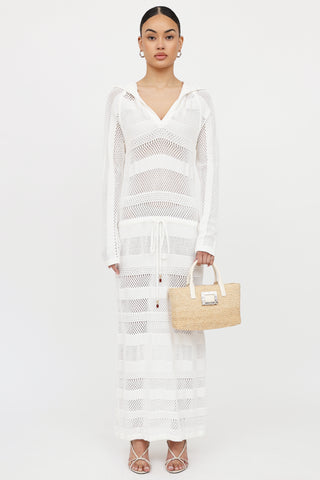 Roger Vivier Viv Skate Raffia Bag