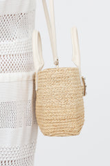 Roger Vivier Viv Skate Raffia Bag