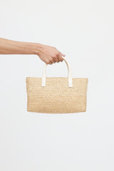 Roger Vivier Viv Skate Raffia Bag