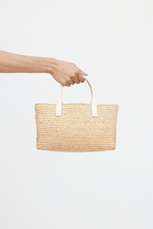 Roger Vivier Viv Skate Raffia Bag