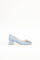 Roger Vivier Denim & Crystal Pump