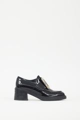 Roger Vivier Black & Gold Patent Leather Viv Ranger Loafer