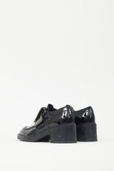 Roger Vivier Black & Gold Patent Leather Viv Ranger Loafer