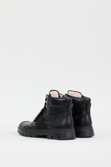 Roger Vivier Black Leather Walky Viv Embellished Boot