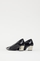 Roger Vivier Black & Silver Patent Belle Vivier Pump