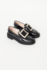 Roger Vivier Black Patent Embellished Viv' Rangers Loafer