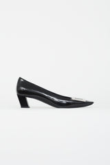 Roger Vivier Black & Silver Patent Belle Vivier Heel