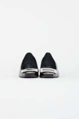 Roger Vivier Black & Silver Patent Belle Vivier Heel