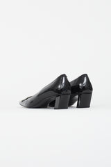 Roger Vivier Black & Silver Patent Belle Vivier Heel