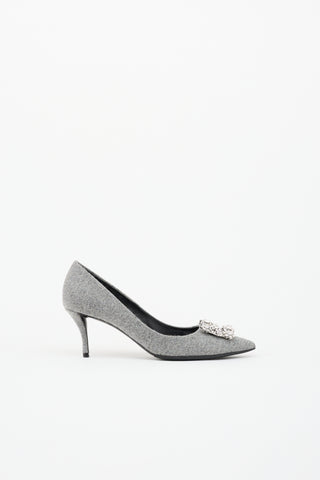 Roger Vivier Felted Decolleté Pump