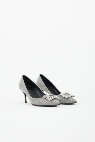 Roger Vivier Felted Decolleté Pump