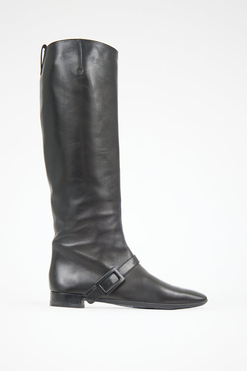 Roger Vivier Leather Buckle Boot