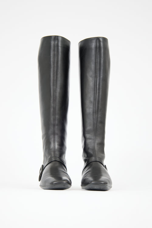 Roger Vivier Leather Buckle Boot