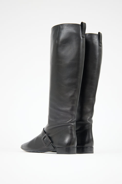 Roger Vivier Leather Buckle Boot