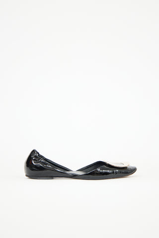 Roger Vivier Patent Chips D'Orsay Flat