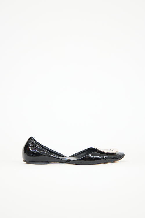 Roger Vivier Patent Chips D'Orsay Flat