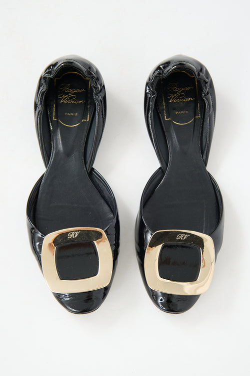 Roger Vivier Patent Chips D'Orsay Flat
