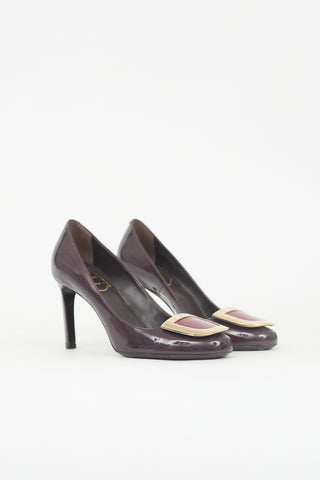 Roger Vivier Patent Leather Buckle Pump
